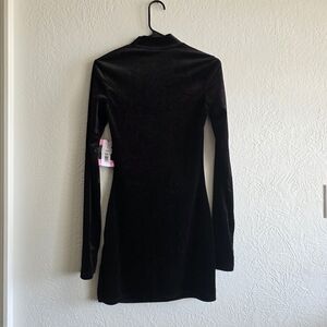 Elegant Long Sleeve Black Dress